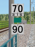 Speed limit indicator 2 starge(Green marker)