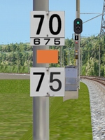 Speed limit indicator 2 starge(Orange marker)