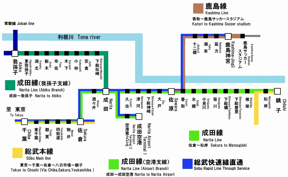 Narita line Map